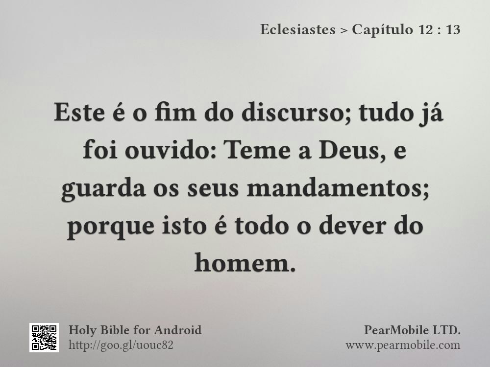 Eclesiastes, Capítulo 12:13